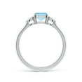 thumbnail image 2 of ANGARA Natural Aquamarine and Pear Diamond Three Stone Engagement Ring in 925 Sterling Silver for Women (Size-7x5mm) | March Birthstone, Anniversary, Jewelry Gift for Women | Natural Aquamarine Ring, 2 of 10
