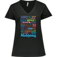 thumbnail image 3 of Inktastic Mahjong Player Idea Women's Plus Size V-Neck T-Shirt, 3 of 5