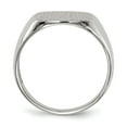 thumbnail image 2 of 14k White Gold 12.5x13.5mm Open Back Men's Signet Ring Size 10, 2 of 5