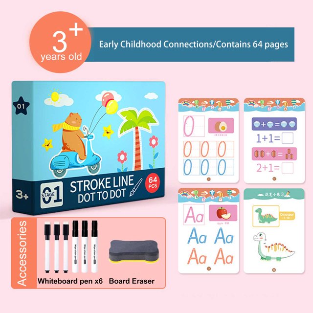 Magical Tracing Notebook Reusable Calligraphy Copybook Practice Drawing Book Toddler Learning Activities For Kids Children Toys