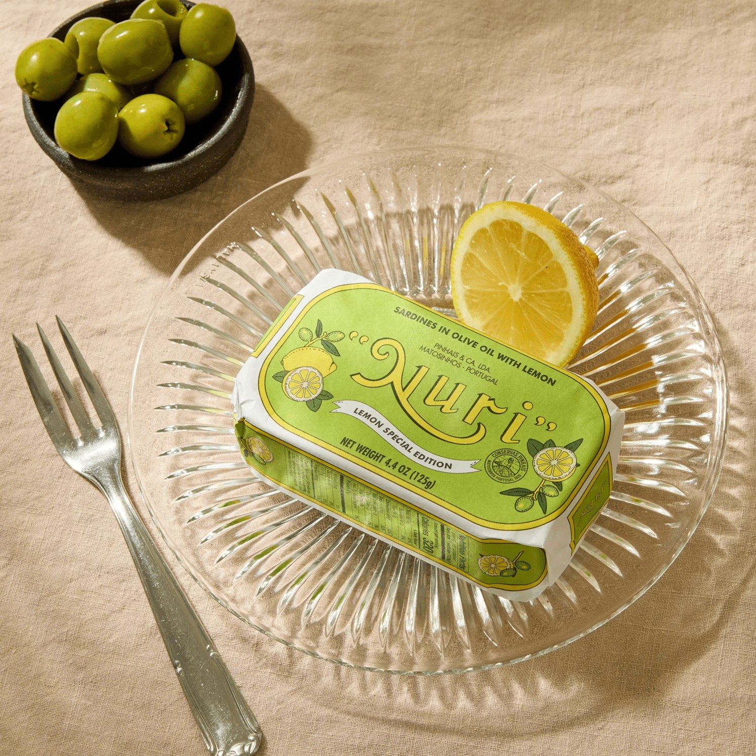 NURI Portuguese Sardines in Olive Oil & Lemon 4.4 oz Can - 4pk