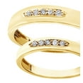 thumbnail image 2 of AFFY White Natural Diamond His And Hers Wedding Band Set in 14K Yellow Gold (0.2 Cttw), 2 of 2