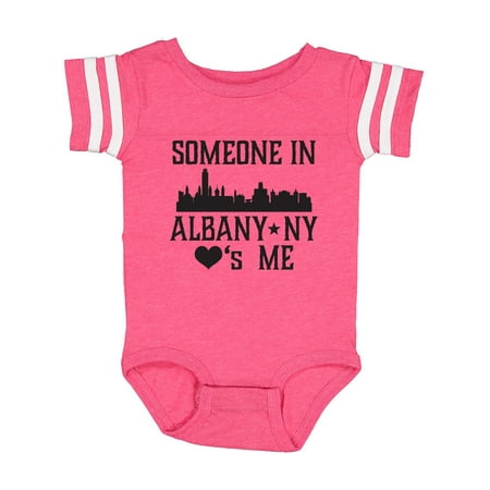 

Inktastic Albany New York Skyline Someone Loves Me Gift Baby Boy or Baby Girl Bodysuit