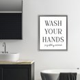 thumbnail image 3 of Stupell Industries Traditional Wash Your Hands Funny Reminder Gray Floating Frame Canvas Art, 25 x 31, by Lettered and Lined, 3 of 8