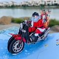 thumbnail image 6 of Santa Claus Riding Motorcycle 3D Pop Up Greeting Card, 6 of 11