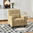 thumbnail image 2 of Newest Modern Accent Chair with Arms,Comfy Upholstered Armchair for Living Room,Yellow , White Striped Armchair with Nailhead Trim,For Living Room, Bedroom, Apartment,Office, 2 of 9