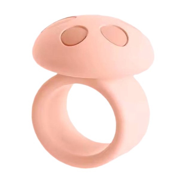 Tope de manija de puerta con forma de hongo, anticolisión, lindo y suave protector de pomo de puerta, sin perforaciones, para aulas, fácil de instalar Rosa