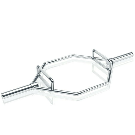 Hex Shape Bar Grate - Gymax 58'' Chrome Finish Olympic Hex Bar 2 Handles Squats Deadlifts Shrugs Power Pulls