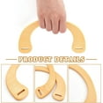 thumbnail image 3 of 4pcs U-Shaped Wooden Purse Handles Wooden Bag Handles Replacement Decorative Handbag Handles DIY Handmade Bag Handles for Crochet Bag Straw Beach Bag Shopping Lace Bag Making 7.2x3.9 Inch, 3 of 5