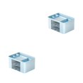 thumbnail image 4 of Toystoory Organizador de caja de almacenamiento Estancia organizada Caja de almacenamiento multifuncional Organizador Organizador Papelería Azul Azul 2Conjunto, 4 of 6