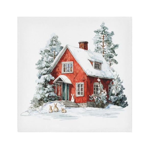 Napkin Satin Napkin 20*20 Inchx1 Kitchen Towel Dinner Plate Towel Decorative Towel Napkin Tea Towel Suitable For Kitchen Table Christmas Red House