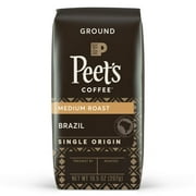 Pack of 2 - Peets Coffee & Tea, Coffee Single Origin Brazil Medium Roast, 10.5 Ounce