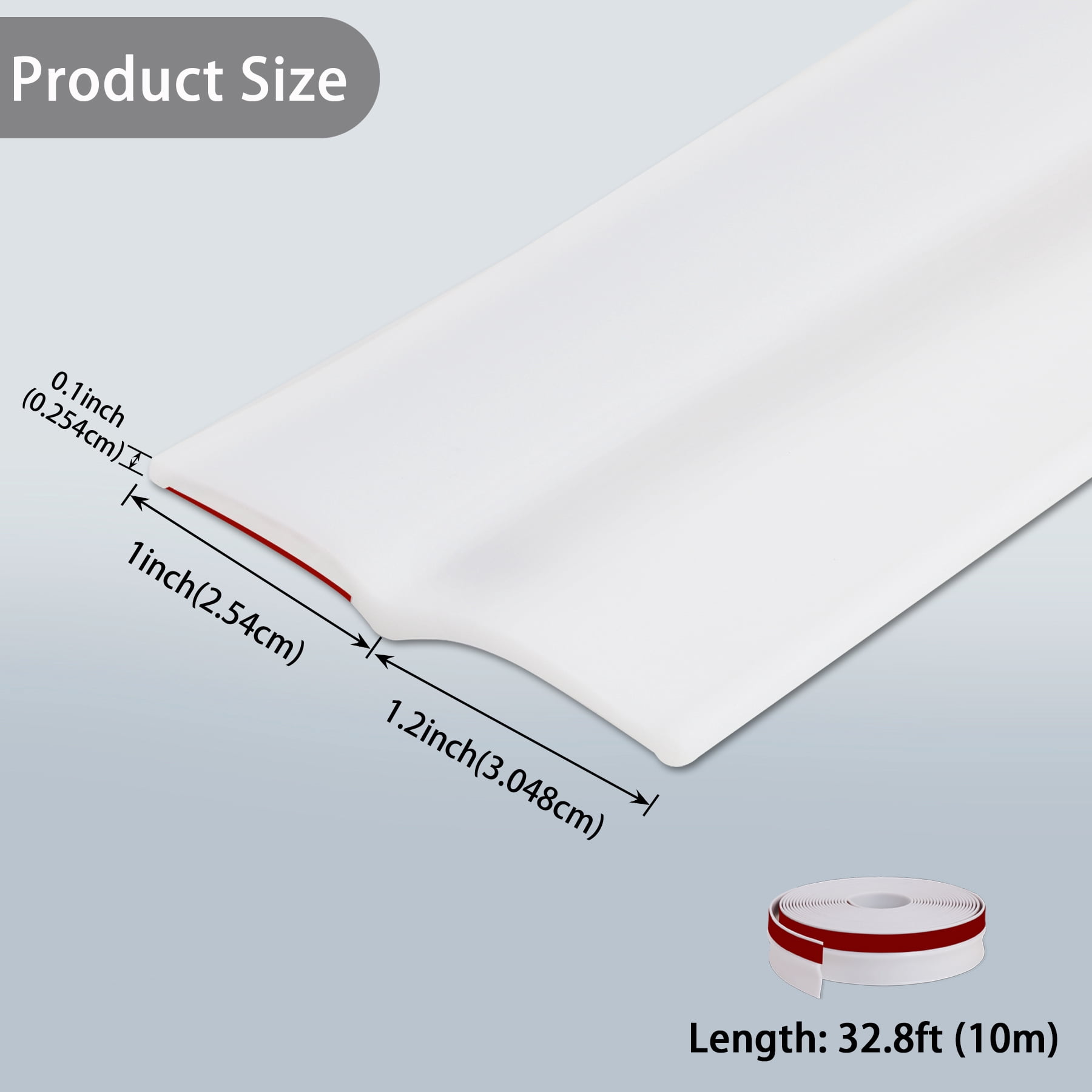 Gaahing Garage Door Top and Sides Seal Strip,Self-Adhesive Weatherproofing Molding Trim with 40 Sets of Screws