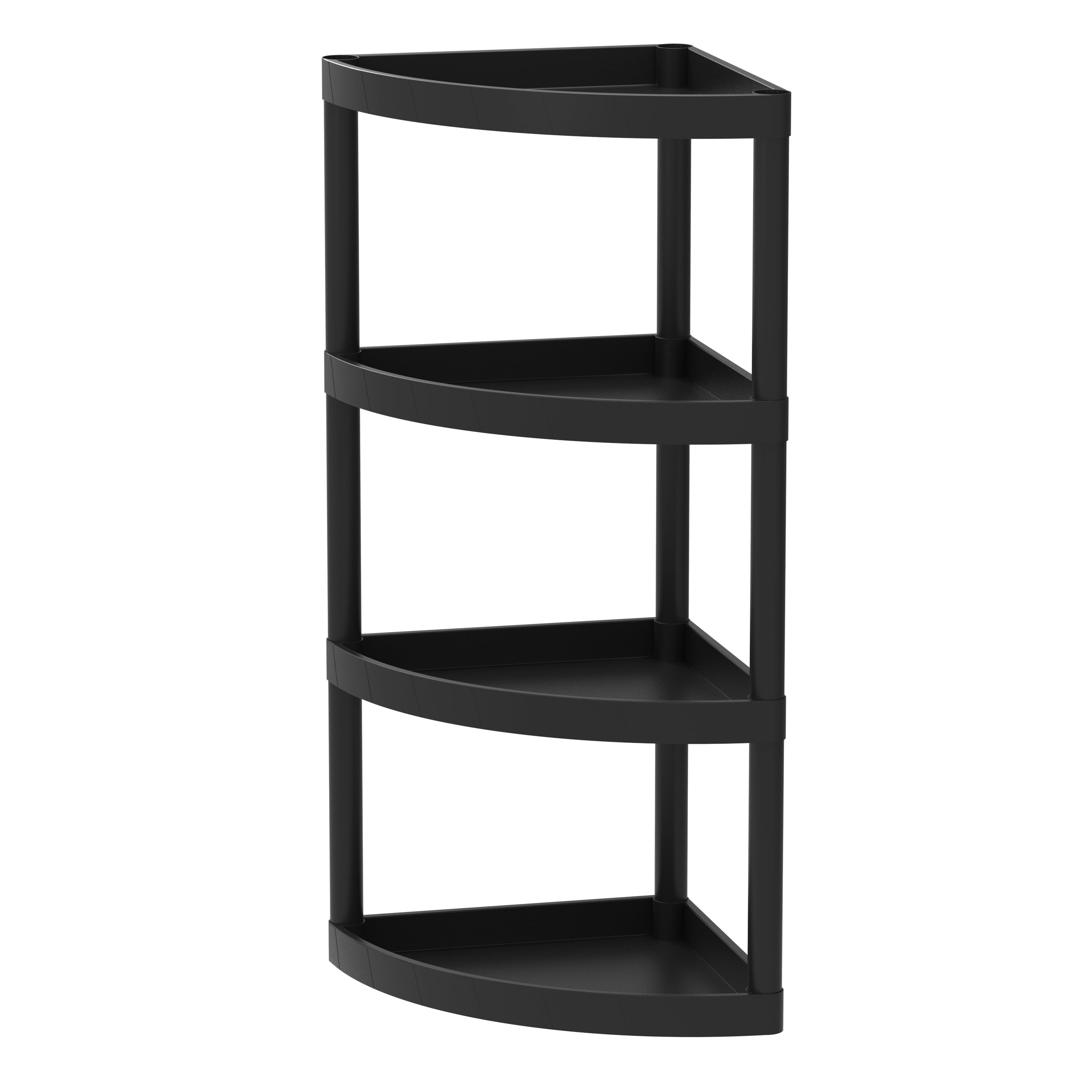 48 4 Tier Corner Shelf Black - Breighton Home