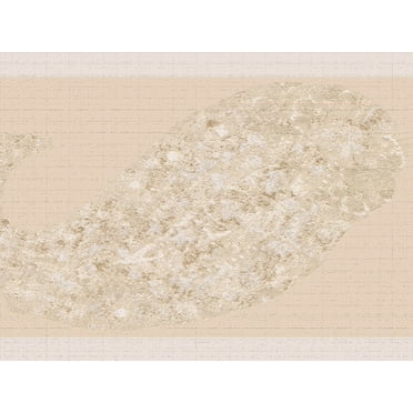 Dundee Deco's Peel and Stick Wallpaper Border - Abstract Beige Pink Shape Wall Border Retro Design, 15 ft x 7 in, Self Adhesive