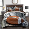 thumbnail image 1 of Fútbol Americano Cama en una Bolsa Juegos de cama de deportes Twin con edredón 8 Piezas, 1 of 6
