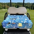 thumbnail image 2 of Uorisanigo Blue Starfish Print Golf Cart Seat Covers for EZGO TXT RXV/Club Car DS Precedent, Universal Golf Cart Seat Towel Blanket, Sweat Absorption Non-Slip Easy to Install, 2 of 7