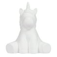 thumbnail image 2 of (2 pack) Hello Hobby Ceramic Paintable Figurine Sitting Unicorn, 5.25" Height White Craft Base, 2 of 9