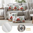thumbnail image 6 of Mushroom Outdoor Waterproof Pillow Covers, Butterfly Botanical Star Country Plant White Decorative Square Throw Pillowcase Sofa Cushion Sham for Patio/Couch/Chair, 18"x18" 2 Pack, 6 of 8