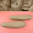 thumbnail image 4 of 1 par de fundas de cuero de microfibra beige para reposabrazos de asiento de Honda Odyssey 2005-2010, 4 of 4