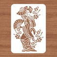 thumbnail image 3 of 1pc Japanese Geisha Stencils Oriental Dancer Large Plastic Reusable Painting Templates Stencils, 3 of 8