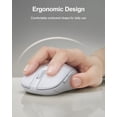 thumbnail image 3 of wegear 2.4G Wireless Mouse, Ergonomic Design, 5-Level Adjustable 4000 DPI, 6 Buttons, Portable for PC, Windows, Mac,XP,White, 3 of 9