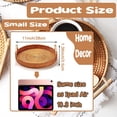 thumbnail image 2 of Rattan Round Serving Tray, Hand-Woven Rattan Tray Serving Tray with Handles, Wicker Tray Basket Tray for Bread Fruit Food Coffee Breakfast Display, 2 of 7