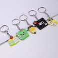 thumbnail image 3 of Estbridge 24 Cartoon PVC Stationery Keychains Prize Keychain Women‘s Casual Cute Wallet Backpack Accessory Key Chain Festival Party Small Gifts, 3 of 5