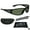 Gloss Black w/ Hard Case, variant on proSPORT Polarized Bifocal Sunglasses Wrap Around Side Shield for Men Women