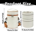 thumbnail image 3 of olkpmnmk 2Pcs Thermos for Hot Food, Portable Round Insulated Lunch Jar with Carry Handle, Wide Mouth 304 Stainless Steel Soup Container Set with Thermal Carry Bag for Work, Classroom, Picnic, 3 of 7