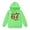 Green, variant on Leopard Print Girls Hooded Pullover Soft Casual Sweatshirt With Front Pocket For Outdoor Play And Everyday Wear