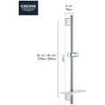 thumbnail image 3 of Grohe Rainshower 266022430 24" Shower Slide Bar in Matte Black, 3 of 5