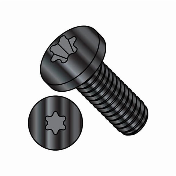 #4-40 x 3/8 in Torx Pan Machine Screw, Black Oxide Stainless Steel, 5000 PK