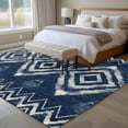 thumbnail image 4 of Large Area Rugs for Living Room Bedroom, Navy Blue 6'x9' Rug Washable Carpet Runner Indoor Outdoor, Vintage Tribal Abstract Geometric Tie Dye Art Non Slip Floor Mats Rug for Kitchen, Playroom, 4 of 8