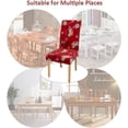 thumbnail image 2 of Christmas Dining Chair Covers, Xmas Stretch Chair Protector Slipcovers,anta Claus,Christmas Socks, Candy Cane,Elk,Snowflake Poinsettia Spandex Parsons Chair Cover Set of 4 (Christmas-17), 2 of 6
