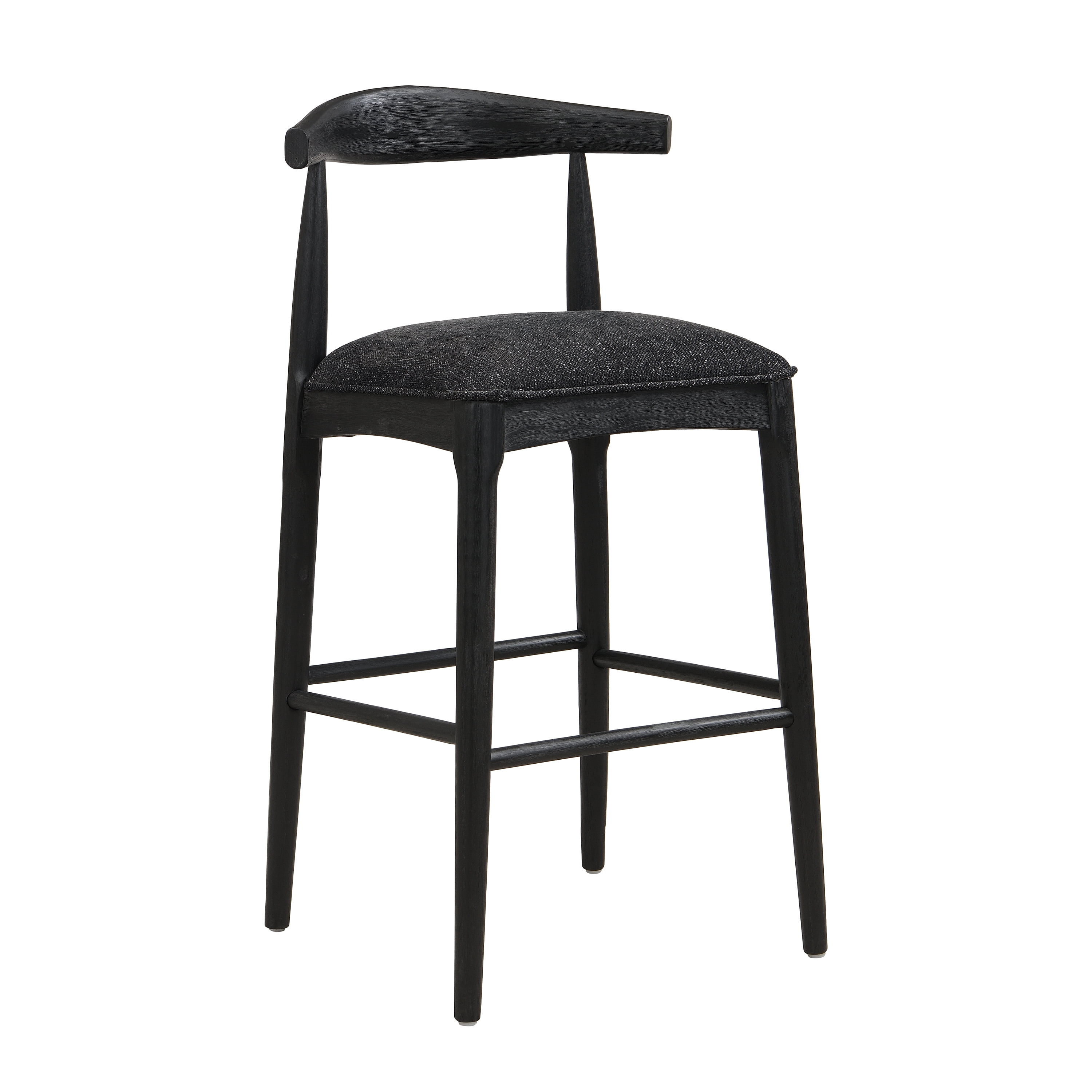 FFZ Fabric Bar Stools Set Of 2 Black