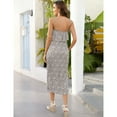thumbnail image 4 of Womens Maternity Spaghetti Strap Maxi Dress Ruffle Backless Floral Boho Pleated Beach Dress, 4 of 5