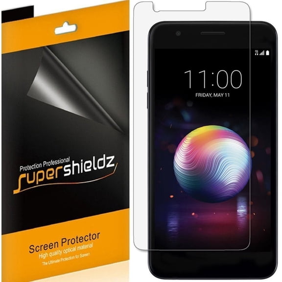 [6-Pack] Supershieldz for LG K10 (2018) Screen Protector, Anti-Bubble High Definition (HD) Clear Shield