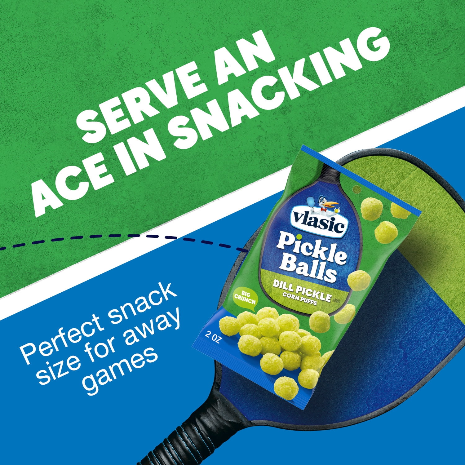 Vlasic Pickle Balls, Dill Pickle Flavored Corn Puffs, 2 oz.