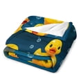 thumbnail image 3 of NIANHE Rubber ducks blanket, comfortable and soft, warm casual blanket, printed design, winter sofa dormitory home decoration, must-have travel product. Size is 60x80 inches., 3 of 9