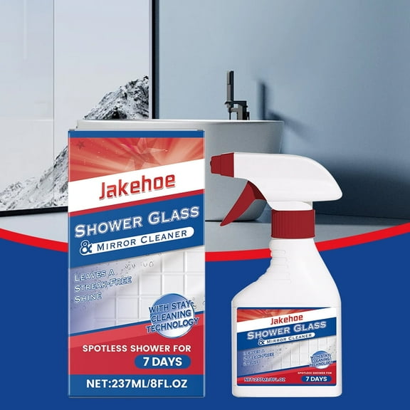 Shower Glass & Mirror Cleaner, Shower Cleaner Spray, Glass Shower Door Cleaner, Glass Cleaner Spray, 237ml/8FL.OZ