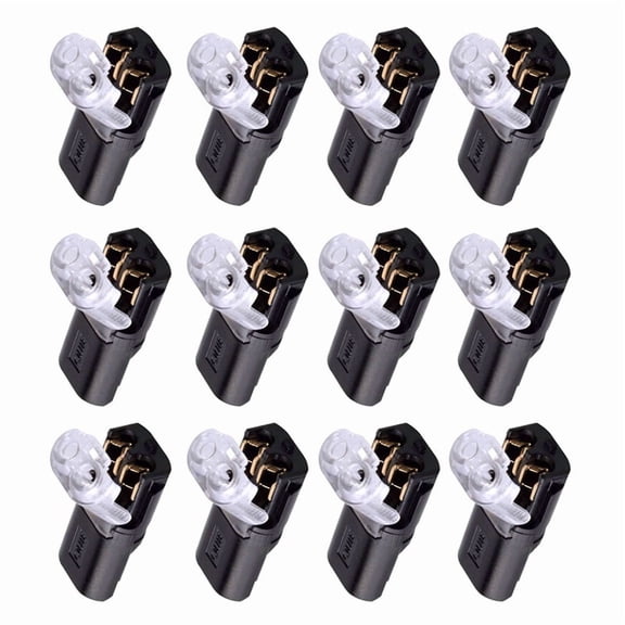 50PC 2Pin Way Plug Wire Cable Snap Connectors Waterproof Electric Wire Double-Wire Plug-in Connector with Locking Buckle