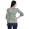 thumbnail image 4 of Moomaya Hauts Aguichant à Manches 3/4 pour Femmes Chemise Imprimée à Volants pour Femmes T-Shirt d'Été, 4 of 4