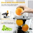 thumbnail image 4 of Juicer Machine, Aeitto Cold Press Juicer with Big Wide 83mm Chute 900 ml Juice Cup, Masticating Juicer for Fruits and Vegetables, 200W New Juice Maker BPA-Free, Easy to Clean, Black, 4 of 16
