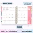 thumbnail image 3 of Blue Sky Livewell 2026 Weekly and Monthly Planner Calendar, January 2026 - December 2026, 7" x 9", Flexible Laminated Cover, Heavy Duty Binding, Colorful Premium Paper, Storage Pocket, Stickers, Beck, 3 of 8