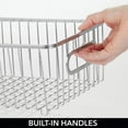 mDesign Metal Farmhouse Kitchen Pantry Food Storage Organizer Basket