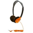 thumbnail image 2 of HamiltonBuhl Personal On-Ear Stereo Headphone, Orange, Pack of 3, 2 of 2