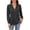 #0335-Dark Gray, variant on Summer Tops for Women V Neck Long Sleeve Half Button Curved Hem Waffle Plain Cute Tops for Women Relaxed Fit Weekend Casual Soft Womens Blouses