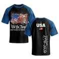 thumbnail image 4 of Usa 250th Anniversary Shirts for Women Stars Stripes Independence Day Boyfriend T Shirts 2026 Short Sleeve Patchwork Bouse Usa Flag Loose Graphic Tees 3XL, 4 of 5