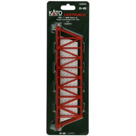 n 248mm 9-3/4" truss bridge, red